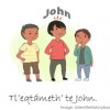Illustration for 'John is tall.'